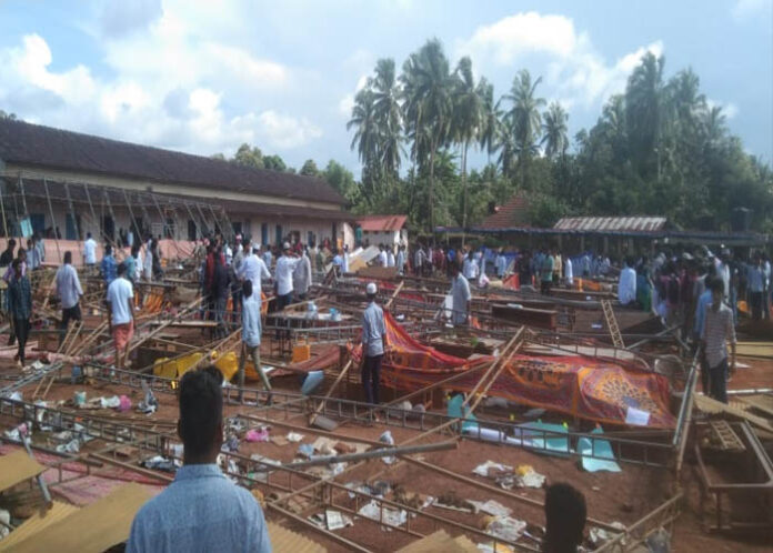 ಶಾಲೆಯ ವಿಜ್ಞಾನ ಮೇಳದಲ್ಲಿ ಬಿದ್ದ ಪೆಂಡಾಲ್, ಮಕ್ಕಳಿಗೆ ಗಾಯ