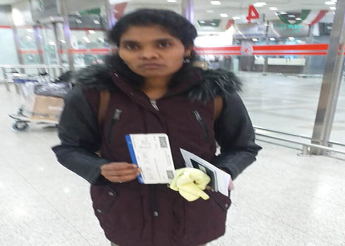 Woman stuck in Kuwait safely to India