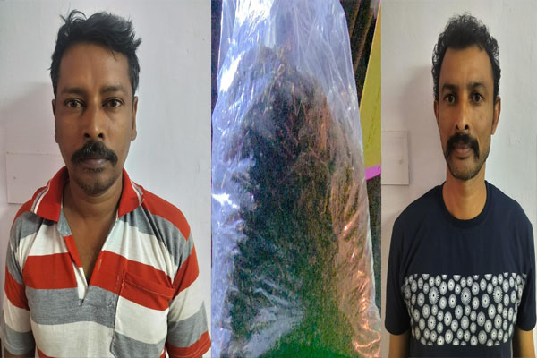 ಅಕ್ರಮ ಗಾಂಜಾ ಮಾರಾಟ: ಮಾಲು ಸಹಿತ ಇಬ್ಬರ ಬಂಧನ