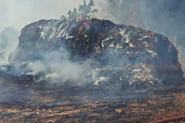 ಬೆಳೆಗಳ ರಾಶಿಗೆ ಆಕಸ್ಮಿಕ ಬೆಂಕಿ: ಸುಟ್ಟು ಕರಕಲಾದ ತೊಗರಿ, ಜೋಳದ ತೆನೆ