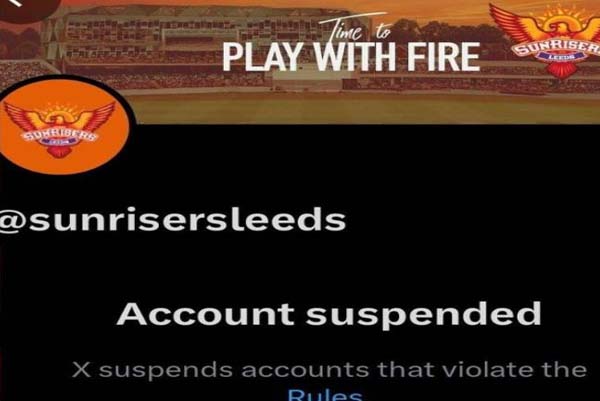 ಕಾವ್ಯ ಮಾರನ್‌ ಮಾಲೀಕತ್ವದ ಸನ್‌ರೈಸರ್ಸ್ ಲೀಡ್ಸ್‌ನ ಎಕ್ಸ್‌ ಖಾತೆ ಅಮಾನತು