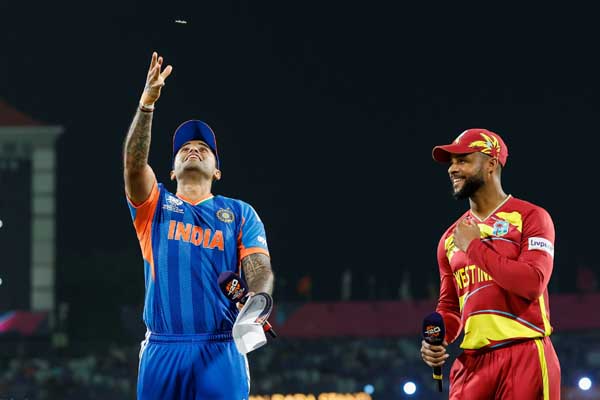 ಟಿ20 ವಿಶ್ವಕಪ್ | ವೆಸ್ಟ್ ಇಂಡೀಸ್ ವಿರುದ್ಧ ಸೂಪರ್ 8 ಮ್ಯಾಚ್: ಟಾಸ್ ಗೆದ್ದ ಭಾರತ ಬೌಲಿಂಗ್ ಆಯ್ಕೆ