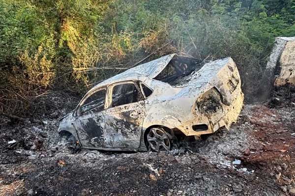 SHOCKING | ಅರಬೈಲ್ ಘಟ್ಟದಲ್ಲಿ ಅಗ್ನಿಗೆ ಆಹುತಿಯಾದ ಕಾರು: ಚಾಲಕ ಸಜೀವ ದಹನ