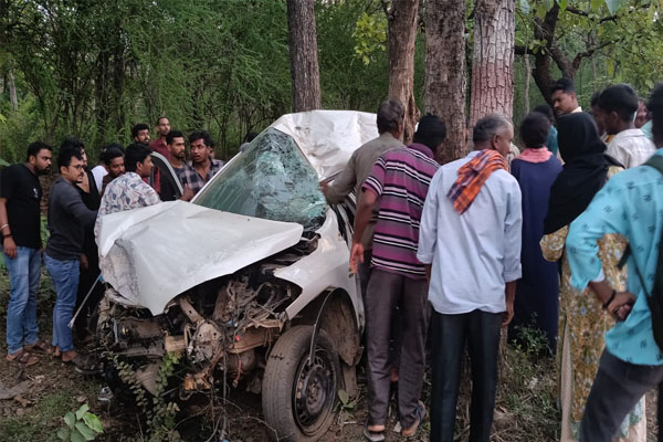 ಚಾಲಕನ ನಿಯಂತ್ರಣ ತಪ್ಪಿ ಮರಕ್ಕೆ ಡಿಕ್ಕಿ ಹೊಡೆದ ಕಾರು: ಇಬ್ಬರ ದುರ್ಮ*ರಣ