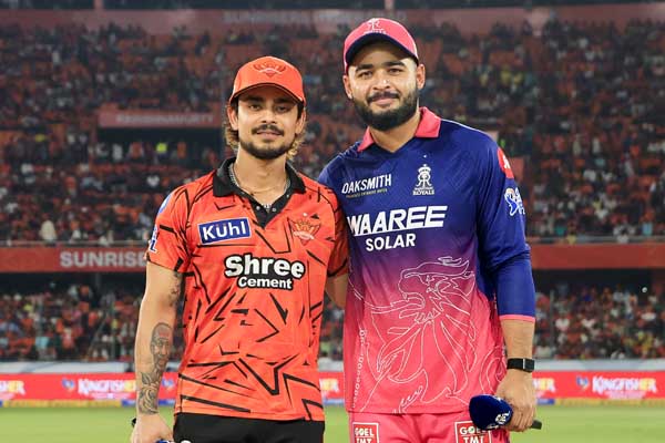 ಐಪಿಎಲ್ ನಲ್ಲಿಂದು ರಾಜಸ್ಥಾನ- ಹೈದರಾಬಾದ್ ಮುಖಾಮುಖಿ: ಟಾಸ್ ಗೆದ್ದ ಪರಾಗ್ ಬೌಲಿಂಗ್ ಆಯ್ಕೆ