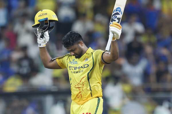 ವಾಂಖೆಡೆಯಲ್ಲಿ ಸಂಜು ಭರ್ಜರಿ ಶತಕ: ಮುಂಬೈ ಗೆಲುವಿಗೆ ಬಿಗ್ ಟಾರ್ಗೆಟ್ ನೀಡಿದ ಚೆನ್ನೈ