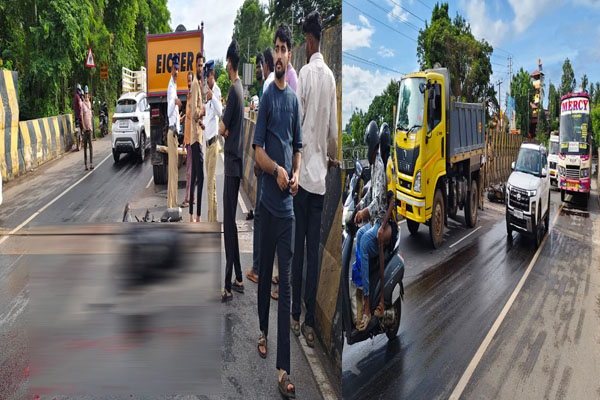 ಎಕ್ಕೂರು ರೈಲ್ವೇ ಮೇಲ್ಸೇತುವೆಯಲ್ಲಿ ಭೀಕರ ಅಪಘಾತ: ಬೈಕ್ ಸವಾರ ಸಾ*ವು