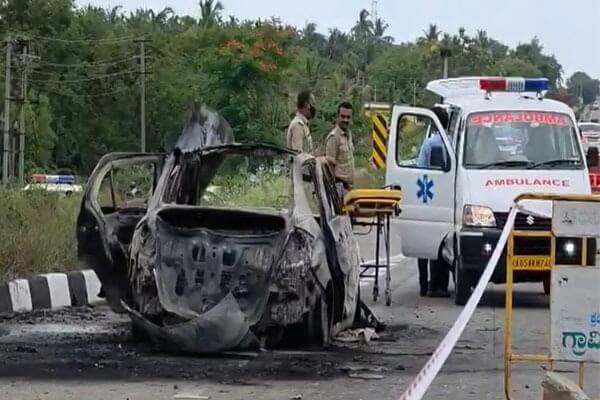 ತುಮಕೂರು ಹೆದ್ದಾರಿಯಲ್ಲಿ ಭೀಕರ ದುರಂತ: ಚಲಿಸುತ್ತಿದ್ದ ಕಾರಿನಲ್ಲೇ ಪೆಟ್ರೋಲ್ ಬಾಂಬ್ ಸ್ಫೋಟಿಸಿಕೊಂಡು ಪಾಗಲ್ ಪ್ರೇಮಿ ಆತ್ಮಹ*ತ್ಯೆ!