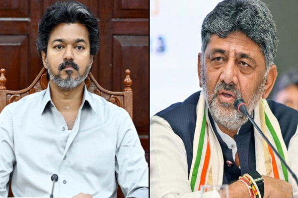 ಕಾವೇರಿ ಬಿಕ್ಕಟ್ಟು ಶಮನಕ್ಕೆ ವೇದಿಕೆ ಸಜ್ಜು: ವಿಧಾನಸೌಧದಲ್ಲಿ ಡಿಕೆಶಿ-ವಿಜಯ್ ಐತಿಹಾಸಿಕ ಭೇಟಿ