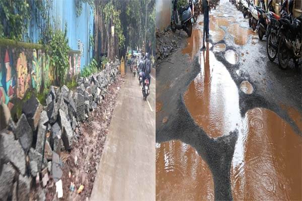 ಬೆಳಗಾವಿ ಗುಂಡಿಗಳ ನಗರಿ: ಜಿಲ್ಲಾಧಿಕಾರಿ ಕಚೇರಿ ಸುತ್ತಲೂ ಕೆಸರುಗದ್ದೆ, ಸಾರ್ವಜನಿಕರ ಆಕ್ರೋಶ