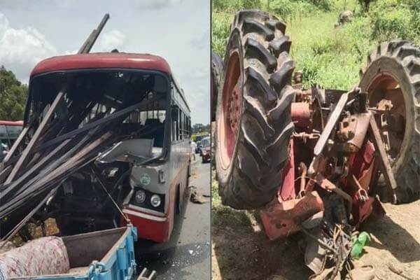 ನಾಗಮಂಗಲ ಬಳಿ KSRTC ಬಸ್-ಟ್ರ್ಯಾಕ್ಟರ್ ನಡುವೆ ಅಪಘಾತ; ಚಾಲಕ ಸಾ*ವು, 8 ಮಂದಿ ಸ್ಥಿತಿ ಗಂಭೀರ