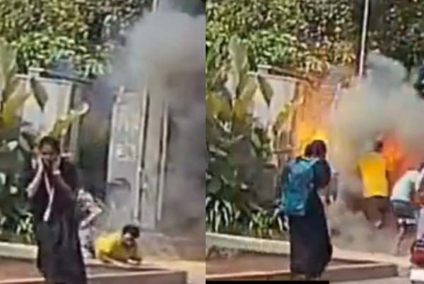 ಬೆಂಗಳೂರಿನಲ್ಲಿ ಅಮೇಝಾನ್‌ ಕಚೇರಿ ಹೊರಗೆ ಟ್ರಾನ್ಸ್‌ಫಾರ್ಮರ್‌ ಬ್ಲಾಸ್ಟ್‌: ಬೆಚ್ಚಿಬಿದ್ದ ಪಾದಚಾರಿಗಳು